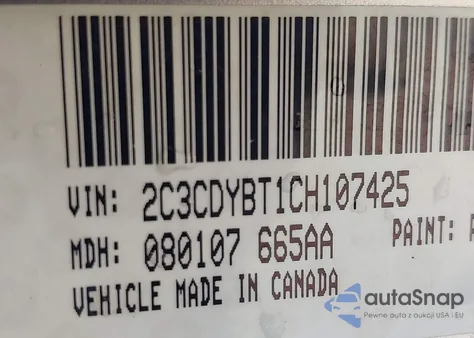 2012 Dodge Challenger R/T z USA, uszkodzony, nr VIN 2C3CDYBT1CH107425